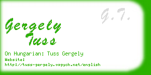 gergely tuss business card